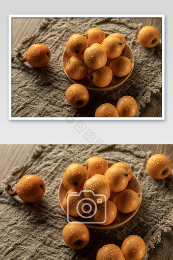 夏季水果新鲜枇杷静物创意摄影图图片