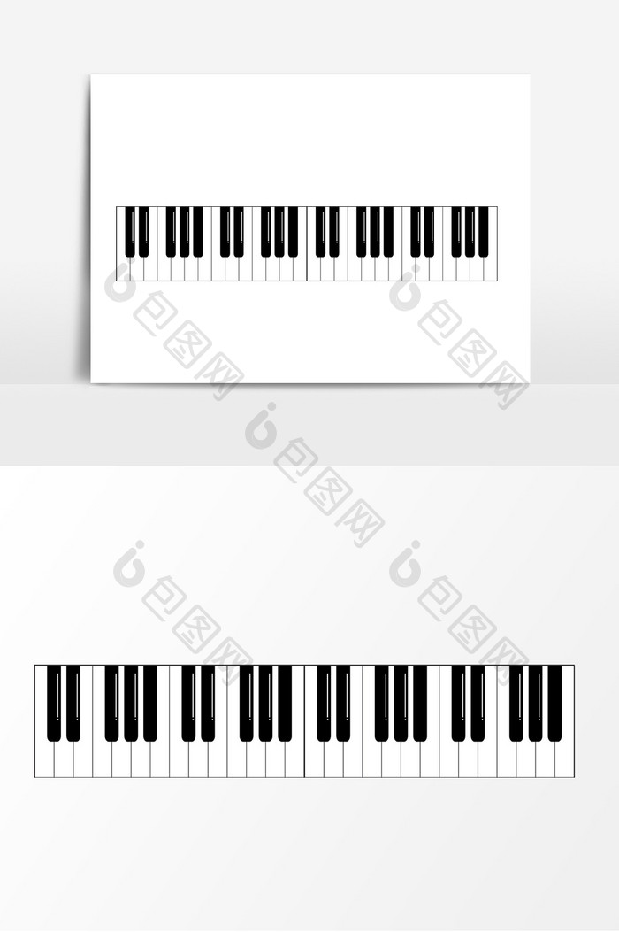钢琴卡通钢琴键装饰元素