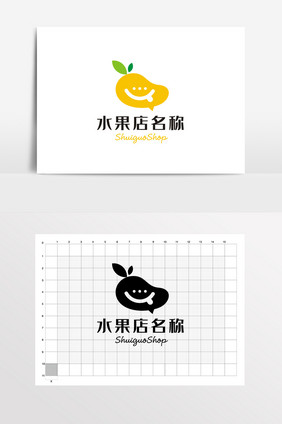 芒果水果店创意LOGO标志VI