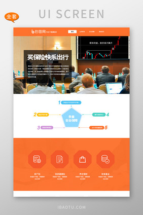 股票全套网页整套模板UI网页界面