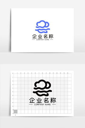 简约创意云字LOGOVI模板