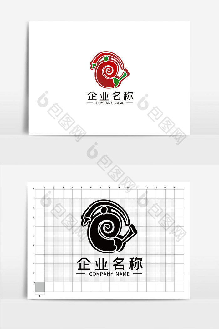 辣椒食字LOGOVI模板图片图片