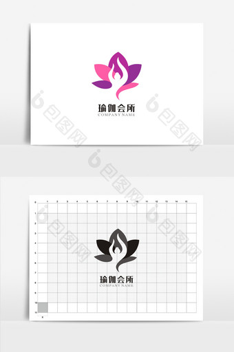 个性瑜伽VI标志logo设计图片