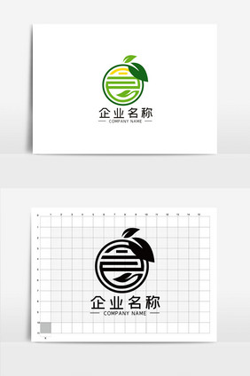 绿色健康食字LOGOVI模板