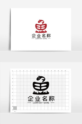 简约火爆烤鱼LOGOVI模板