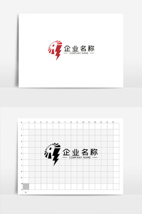 简约电力Q字母LOGOVI模板