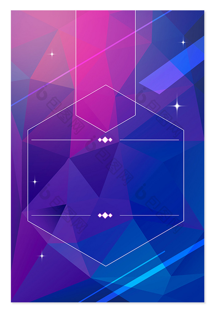 蓝紫色渐变商务几何图形背景