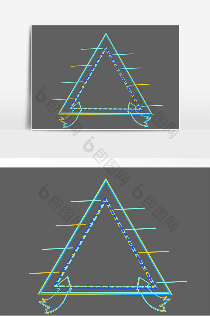 三角形故障风边框矢量元素