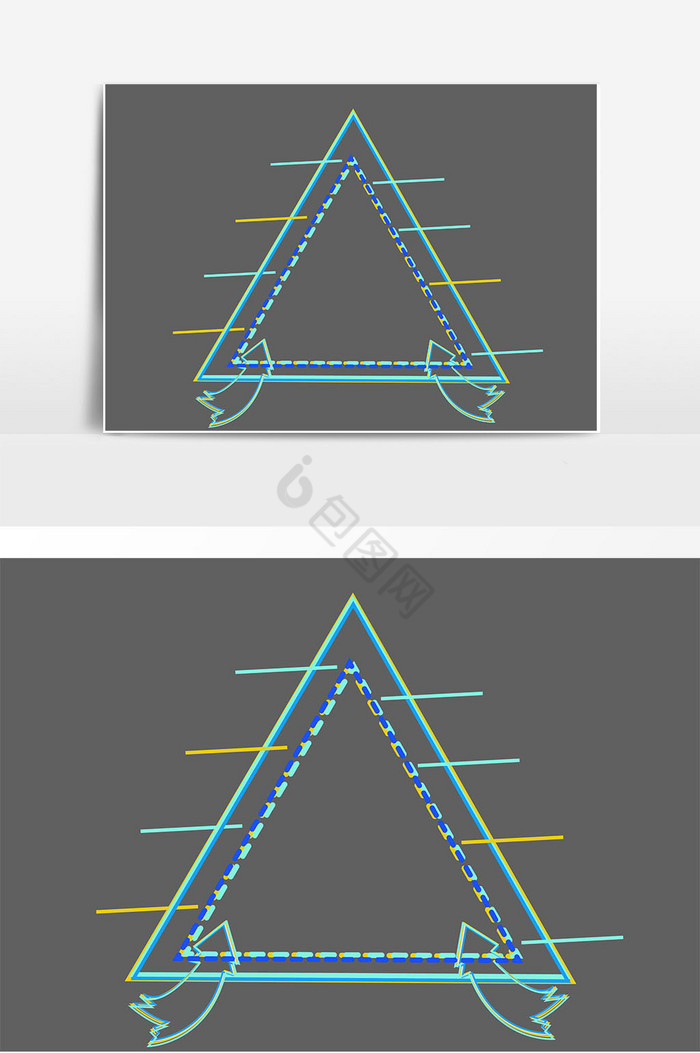 三角形故障风边框图片