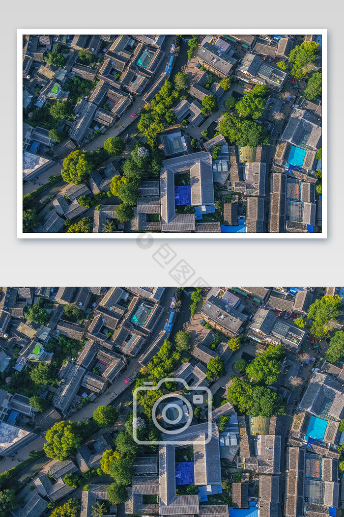 丽江古镇老建筑房屋俯拍图片图片