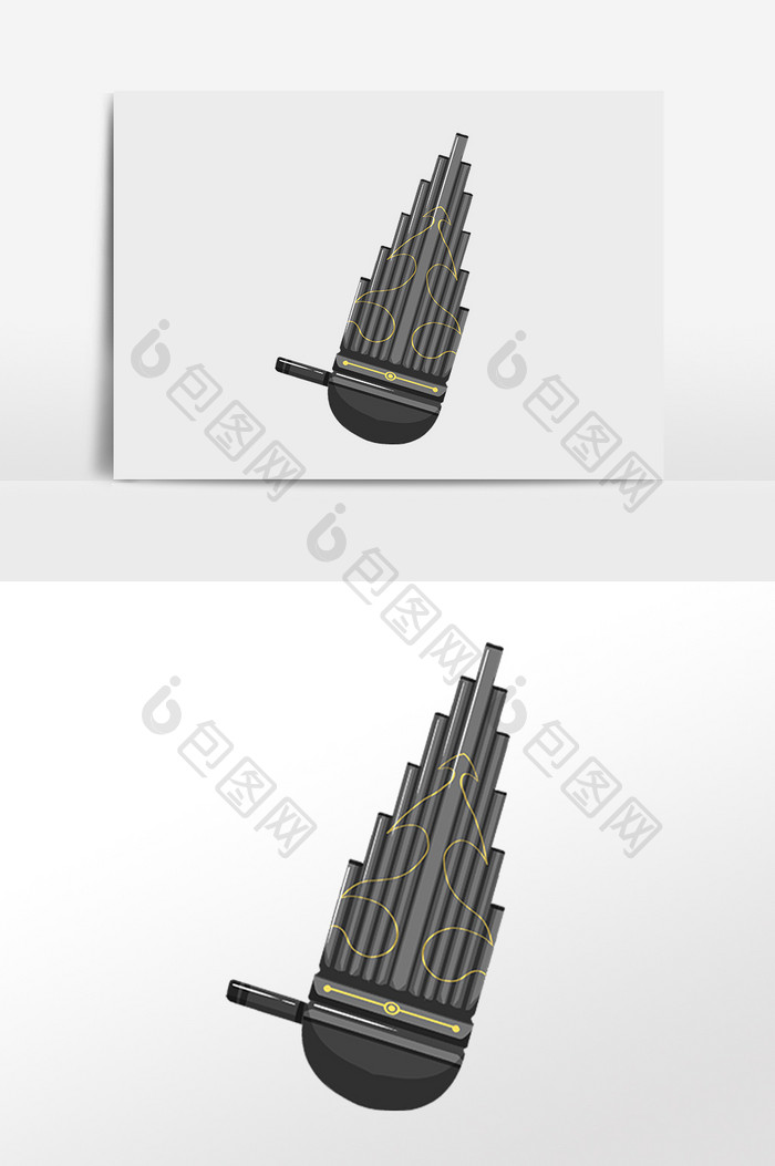 手绘现代吹奏乐器唢呐插画