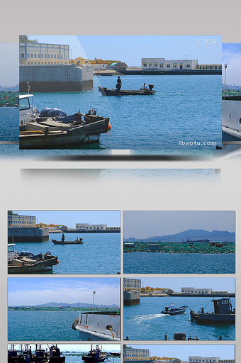 海岸渔港码头渔船渔民养殖业渔业网箱鱼排图片