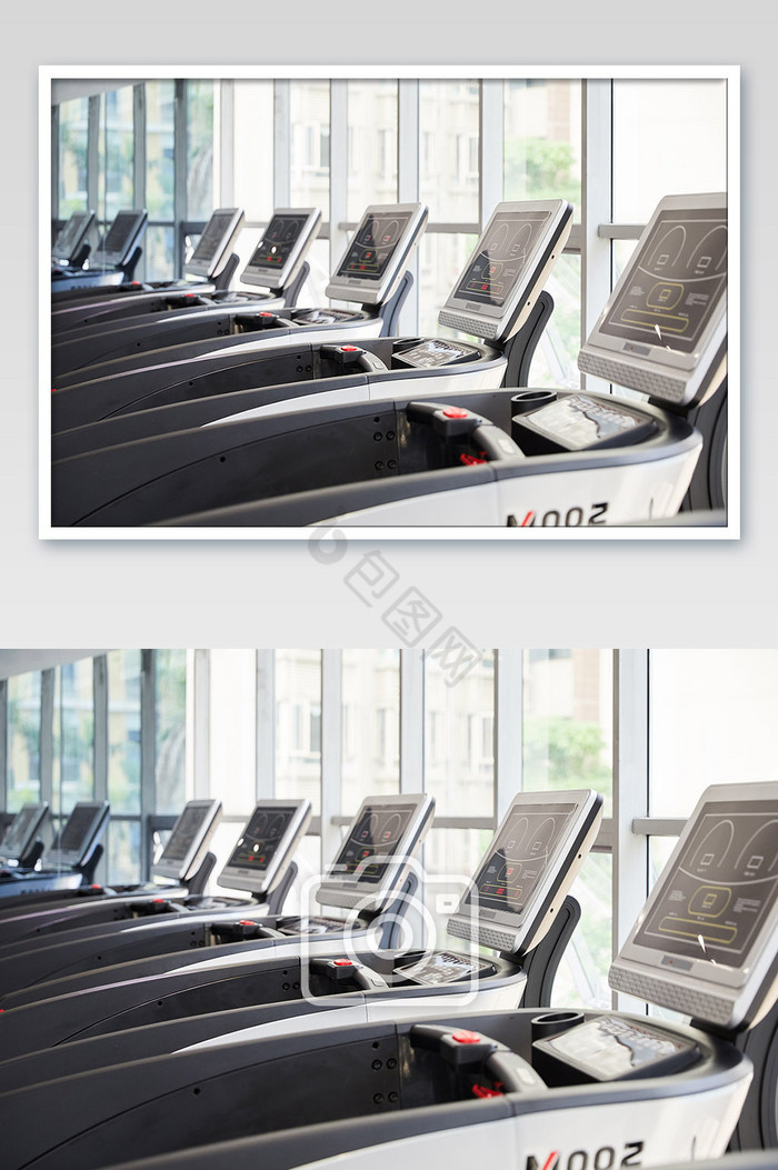 健身房运动跑步减肥增肌跑步机侧面屏幕图片