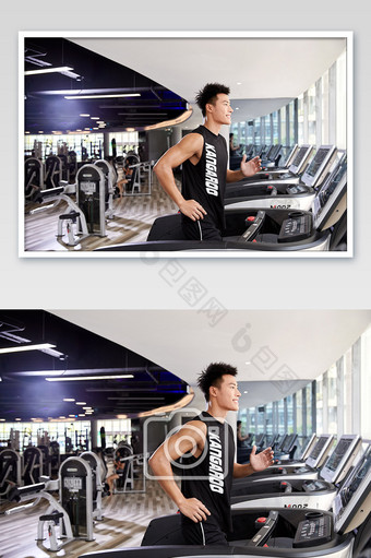 健身房运动跑步减肥增肌跑步机锻炼健身图片