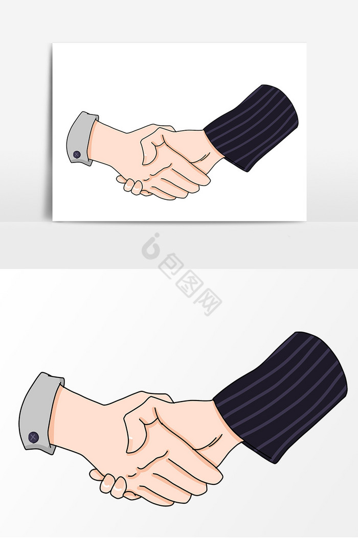 握手合作手势图片