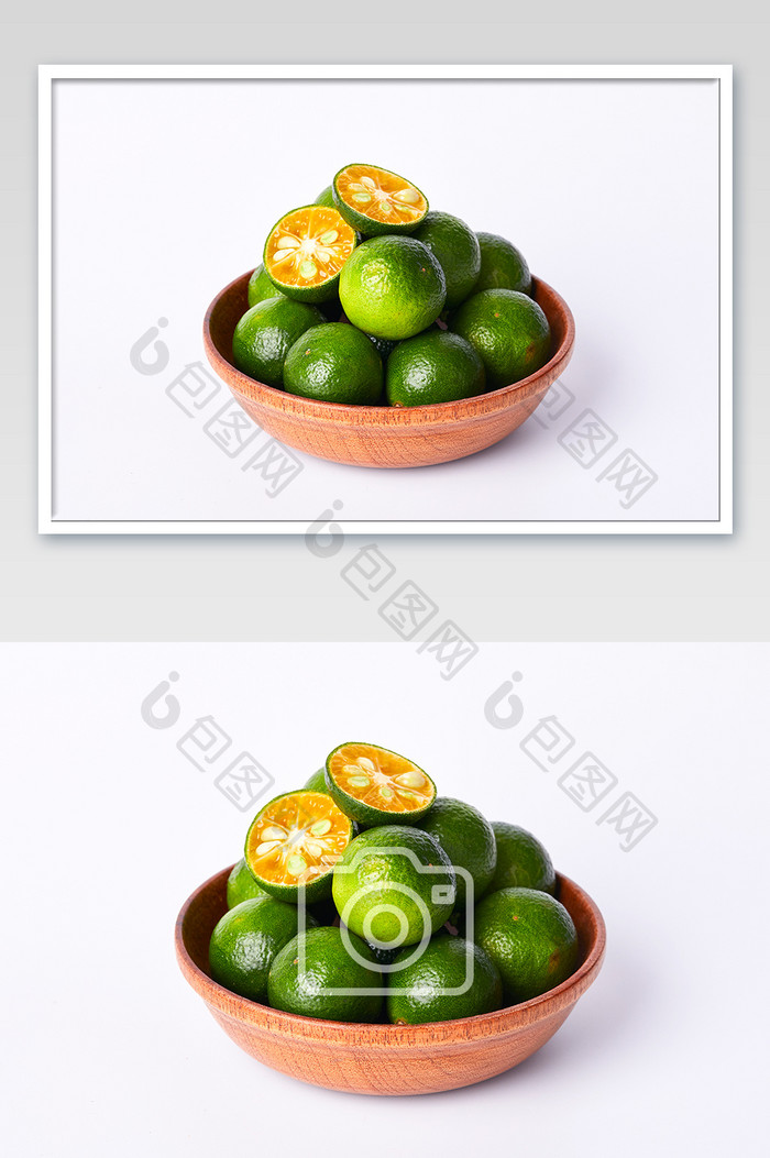 绿色青桔青柠新鲜水果配餐酸味美食摄影图片