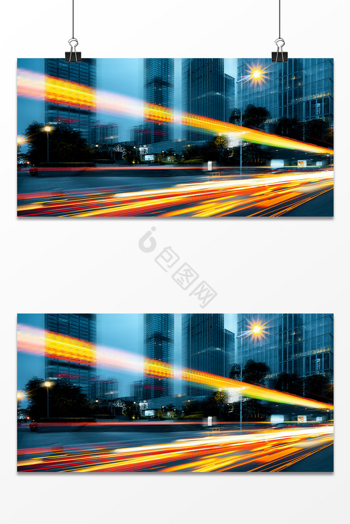速度延时光线城市路面图片