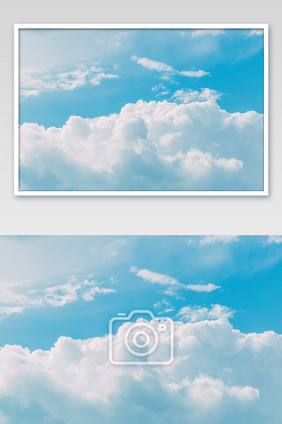 夏日蓝天白云云彩清新素材高清摄影图