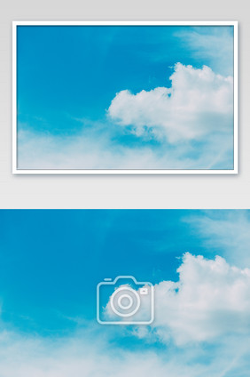 夏日小清新蓝天白云云彩摄影图