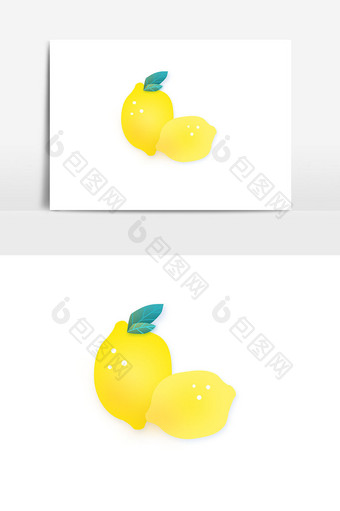 简约矢量光影水果柠檬图片