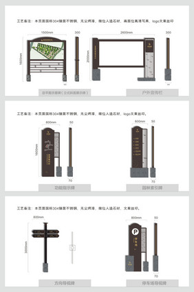 中式园林景观VI 导视系统