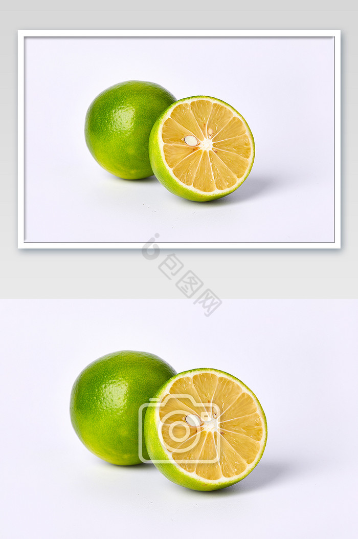 绿色青柠新鲜水果柠檬酸味美食摄影图片