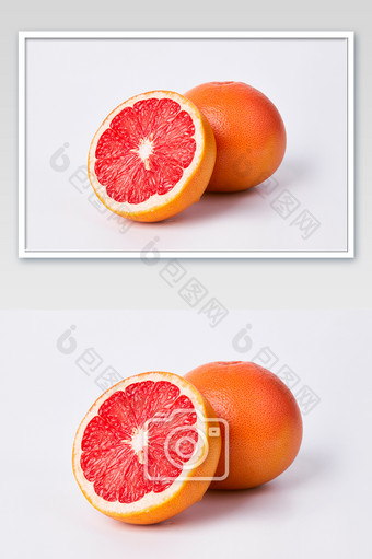 红色新鲜柚子西柚水果美食摄影图片