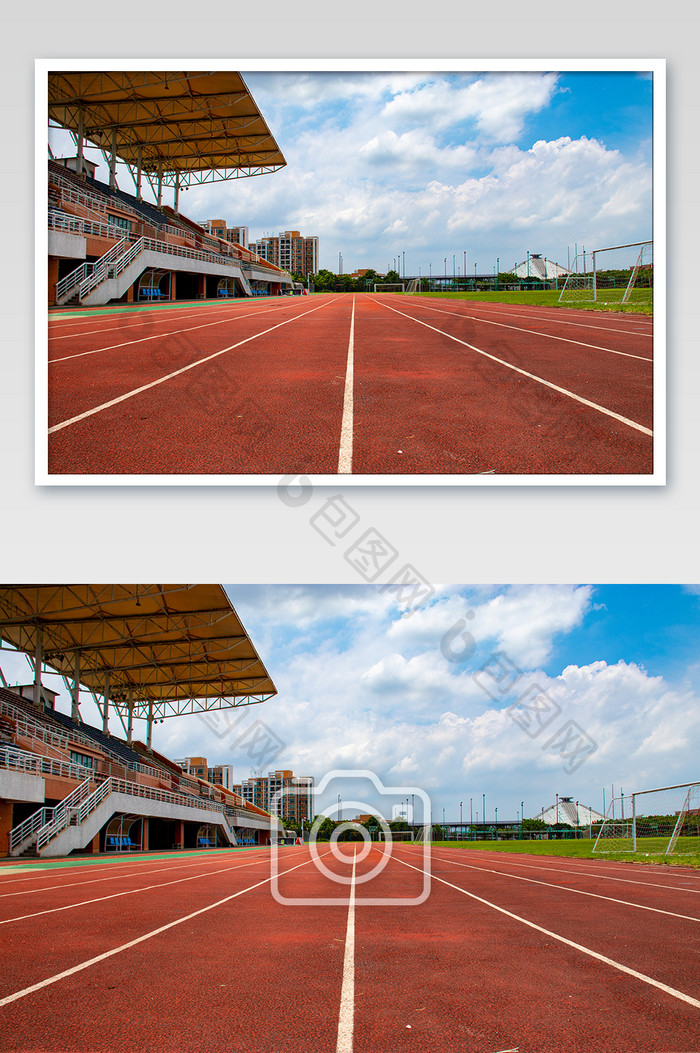 华南理工大学体育场足球场摄影图