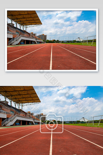 华南理工大学体育场足球场摄影图图片
