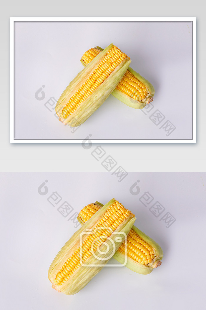 黄色玉米棒新鲜果实蔬菜美食摄影图片