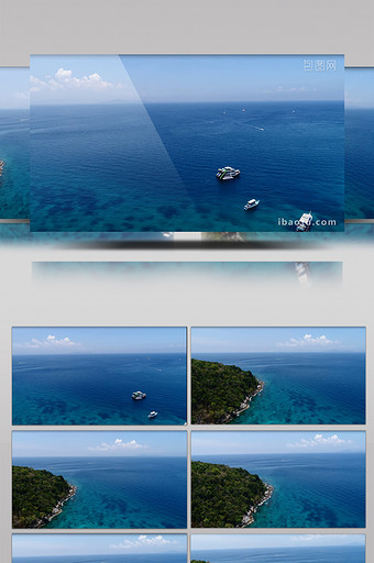 国外海岛海平线湛蓝色的大海开阔视野图片