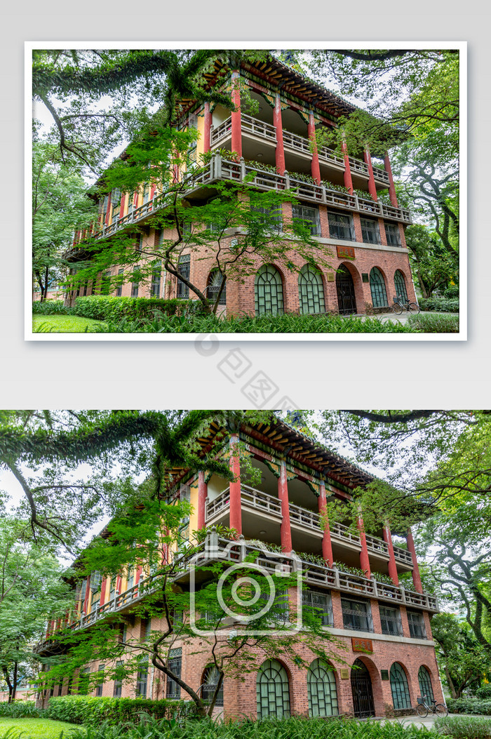 广州中山国立大学古式建筑图片