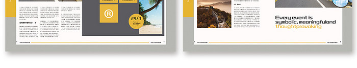 黄色旅游画册企业画册欧洲旅行