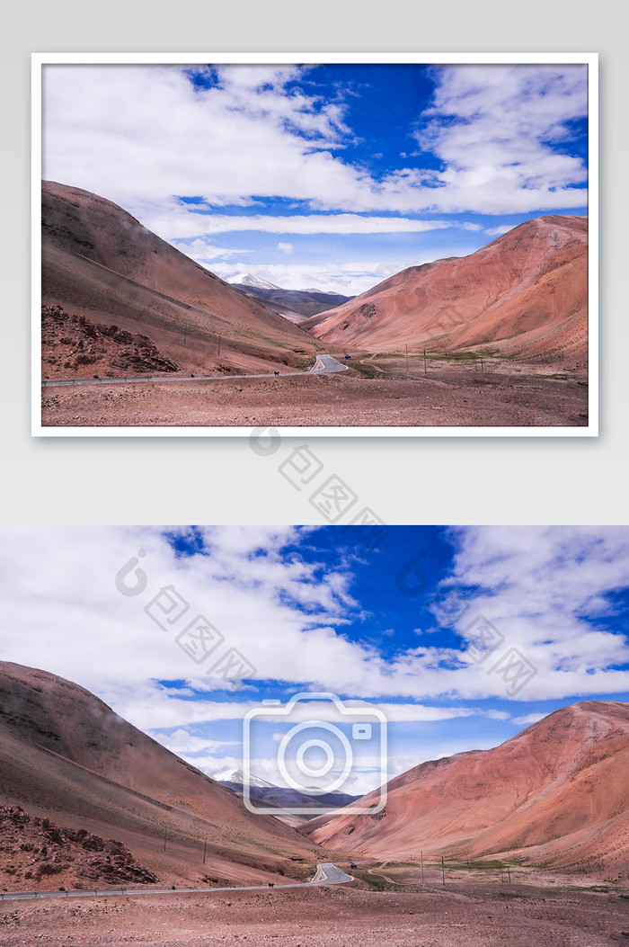 西藏高原之路摄影图