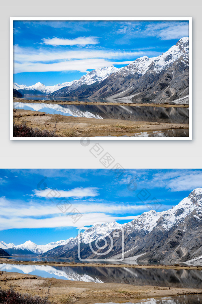 西藏然乌湖湖泊摄影图