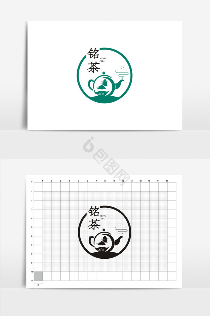 特色铭茶VI标志logo图片