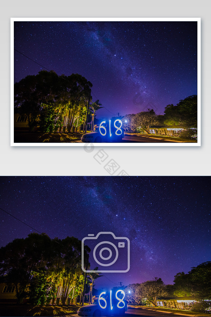 澳大利亚小镇618银河星空摄影图片