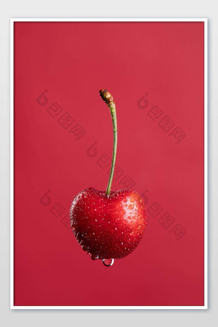 红色高级水果樱桃车厘子高清特写摄影图片