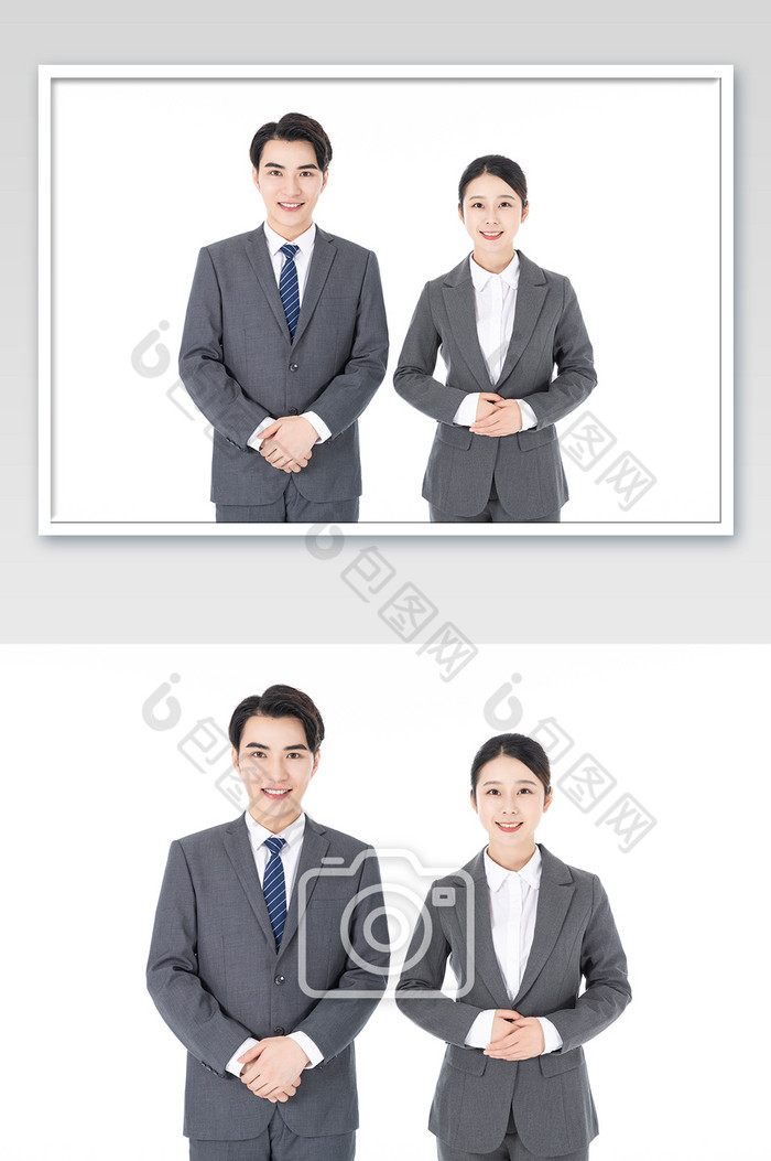 商务男女白领站立形象图片图片