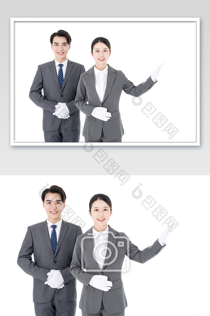 商务男女白领欢迎图片图片