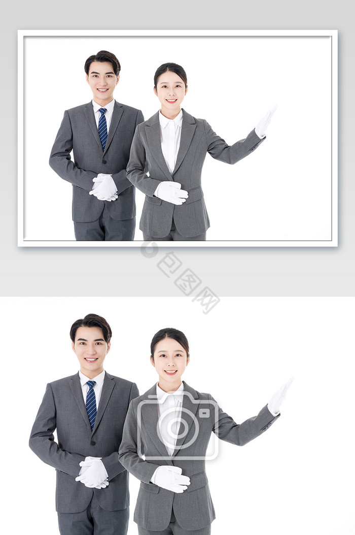 商务男女白领欢迎图片