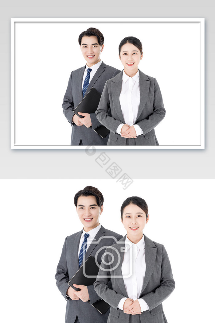 商务男女销售服务形象图片