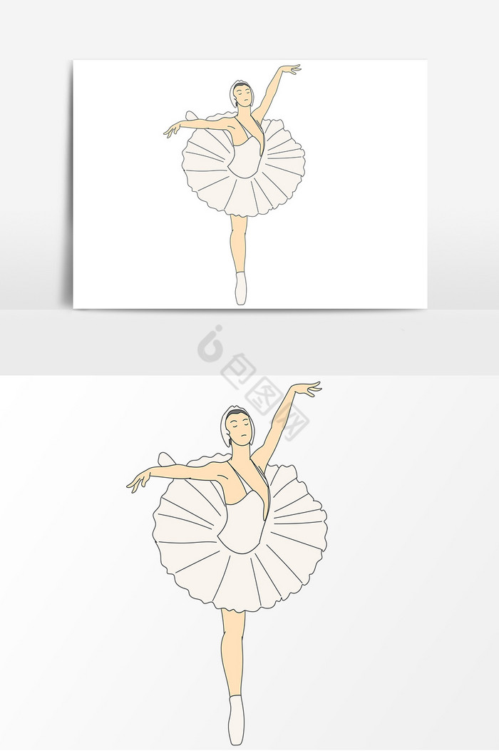 跳芭蕾的舞者人物形象图片