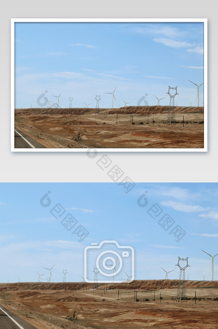 新疆风车唯美摄影图