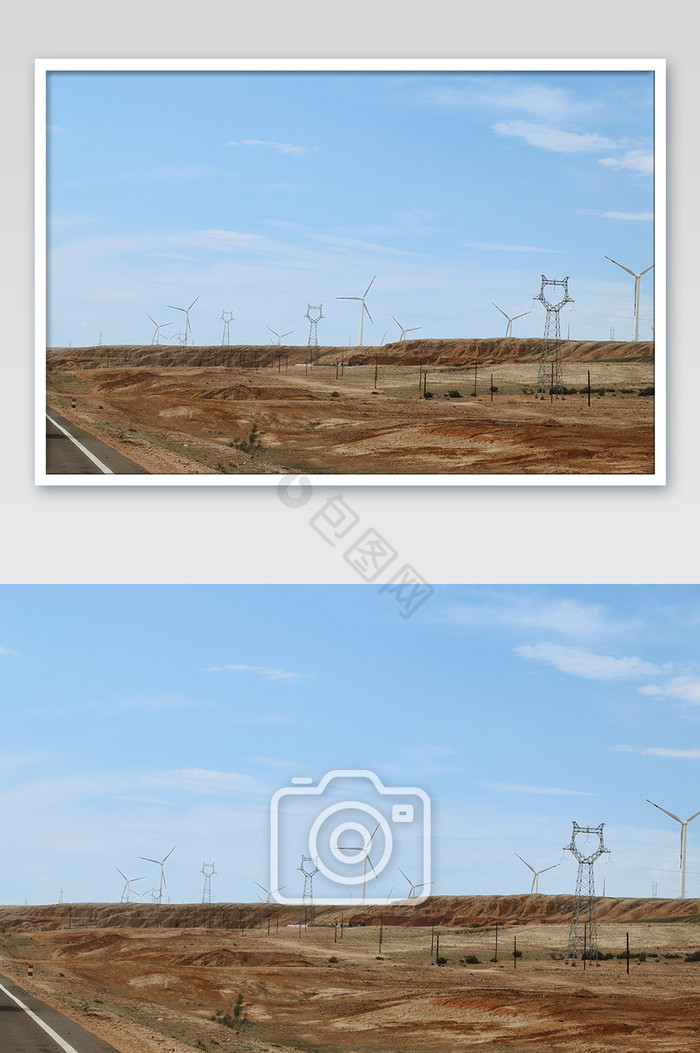 新疆风车唯美摄影图图片