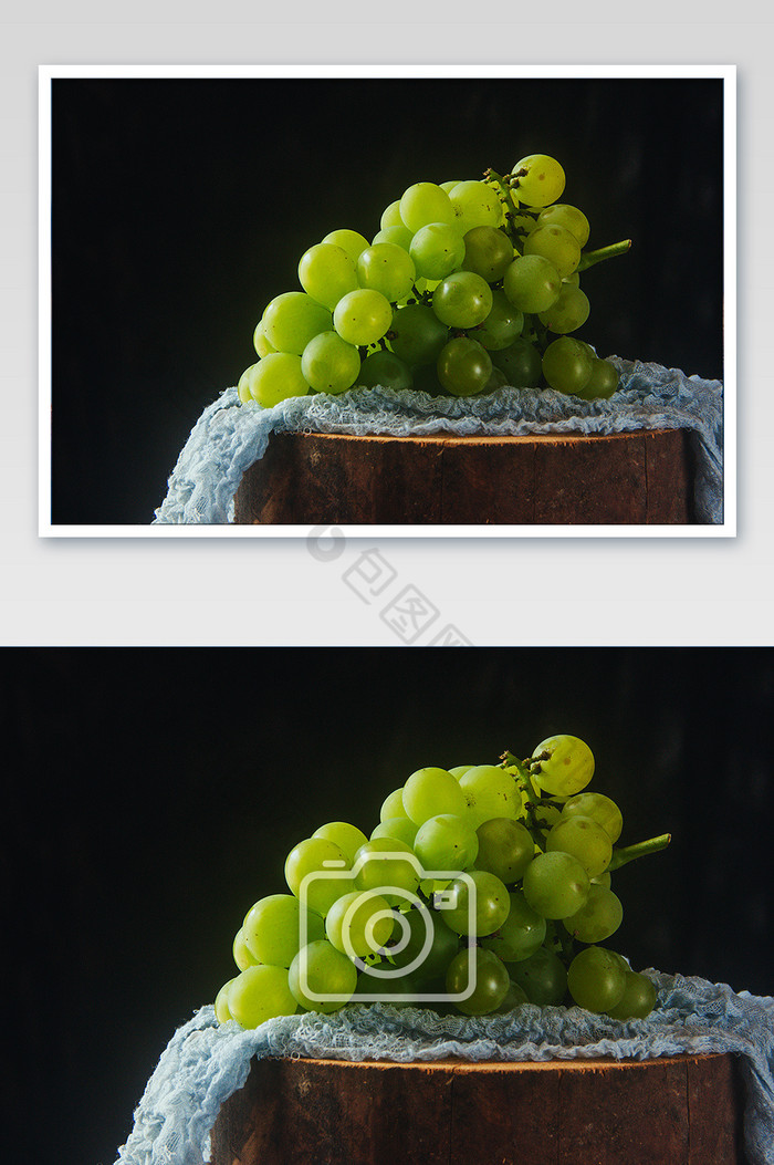暗调夏季新鲜葡萄摄影图片图片