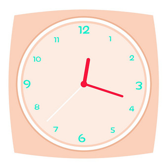 粉色卡通钟表时钟转动动态gif图片下载