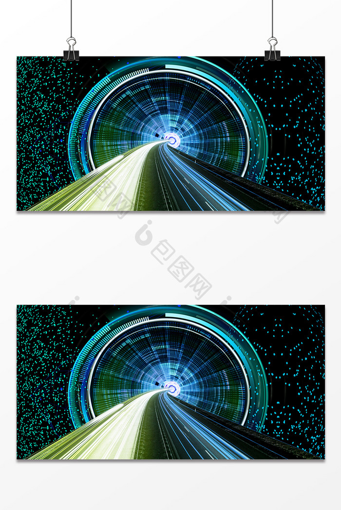 高速延时科技光线广告海报背景图