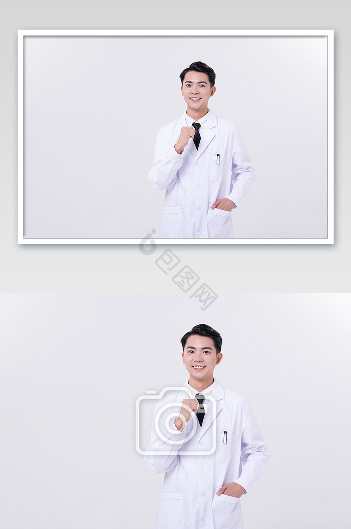 年轻自信微笑亲和的男性医生形象图片