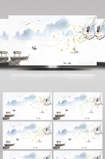 大气水墨中国风视频背景AE模板图片